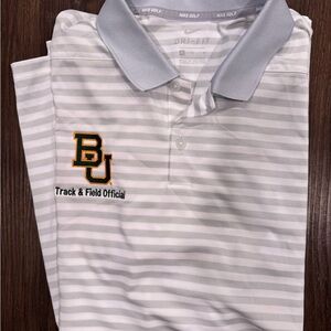 Nike Baylor Track & Field Striped Polo Shirt